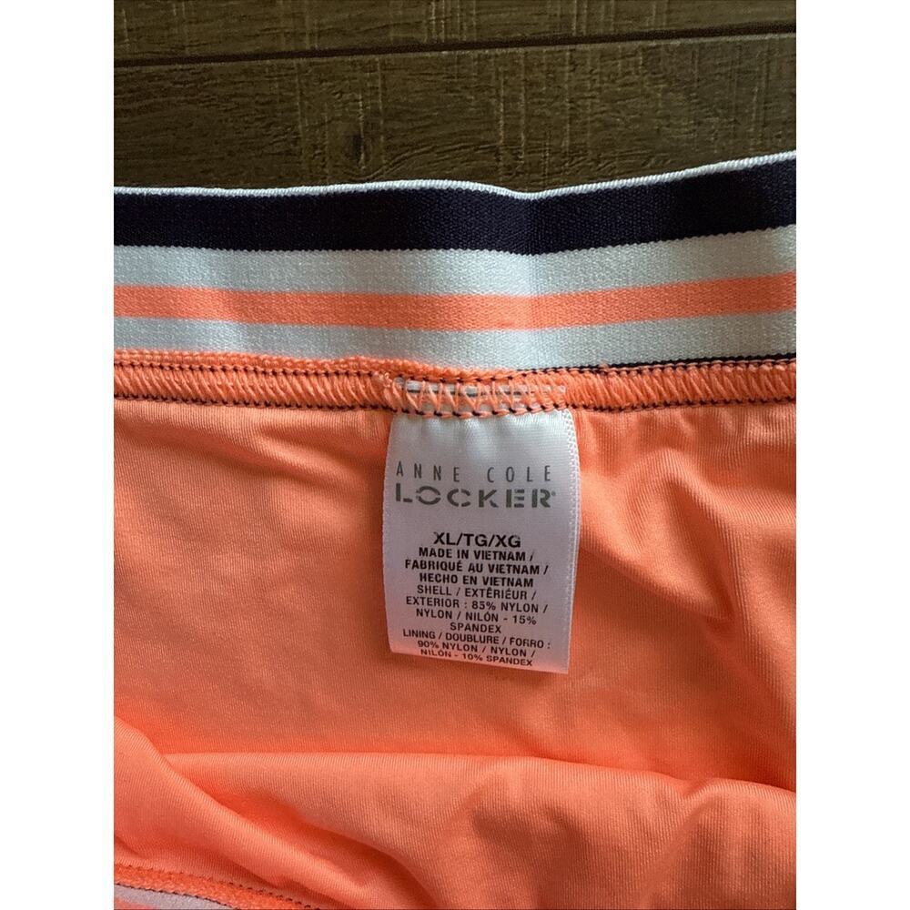 NWT ANNE COLE LOCKER CORAL Bikini Swimsuit 2 PC Bathing Suit‎ Top L Bottom Xl - Picture 5 of 6